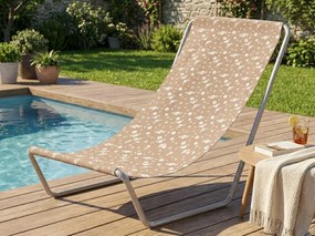 Składane plażowe leżak SAND FLOWERS, czerwony