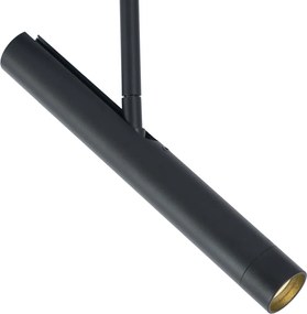 Nowoczesny reflektor czarny do systemu szynowego 1-fazowego - Slimline Avery