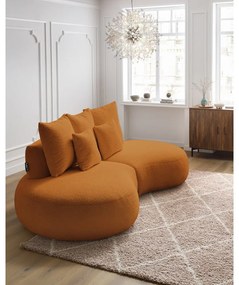 Musztardowa sofa z materiału bouclé 260 cm Saint-Germain – Bobochic Paris