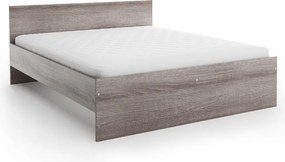 Łóżko ELISA 160 x 200 cm, dąb truflowy Stelaż: Ze stelażem listwowym rolowanym elastycznym, Materac: Materac Sommera 18 cm