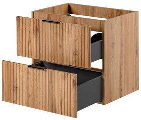 Szafka wisząca podumywalkowa w kolorze naturalnego drewna 60 x 46 cm ASTROS Light oak