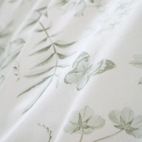 Zielono-kremowa bawełniana pościel dwuosobowa 200x200 cm Thea Floral – Bianca