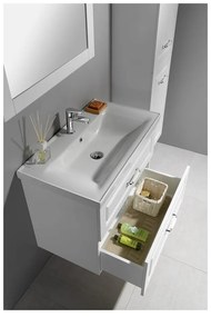 Biała wisząca szafka bez umywalki 76,5x60 cm Favolo – Sapho