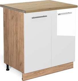 Szafki kuchenne biały wysoki połysk 80x60x82 fame-line