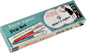 Zestaw 2 detektywistycznych długopisów z niewidzialnym atramentem i światłem UV Rex London Secret Agent