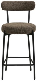 Brązowy tapicerowany hoker (wysokość siedziska 65 cm) Badalona – House Nordic