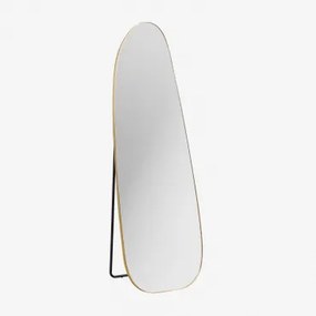 Lustro Stojące Nieregularne 55x165 Cm Z Aluminium Naruvan Złoto - Sklum