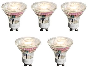 Zestaw 5 przezroczystych, ściemnialnych żarówek LED GU10 50mm 4.9W 450 lm 2700K