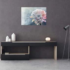 Obraz na szkle - Zimowy kwiat (70x50 cm)