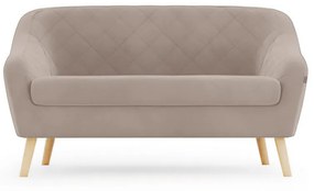 Beżowa 2-osobowa sofa CORANTI VELVET