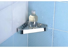 GEDY 3283 Smart półka narożna pod prysznic, 17 x 3 x 17 cm, srebrny