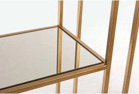 Stalowy regał w kolorze złota 68x172,5x28 cm Elenor – Bizzotto