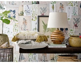 Lampa stołowa w ciemnym naturalnym kolorze z tekstylnym kloszem (wysokość 54 cm) Svale – Bloomingville