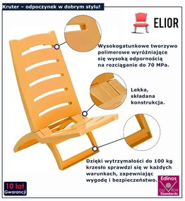 Krzesło żółte ogrodowe E2-M71