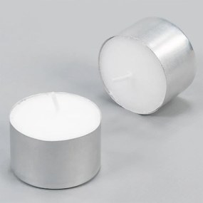 Białe świeczki tea light, bez zapachów, białe, 100 sztuk
