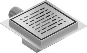 Mexen Flat-Q M01 wpust podłogowy kwadratowy 12 x 12 cm, inox - 1010312