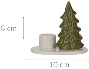 Świecznik świąteczny z choinką, 8 cm