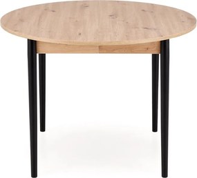 Okrągły stół z funkcją rozkładania Pivot Halmar dąb artisan/czarny