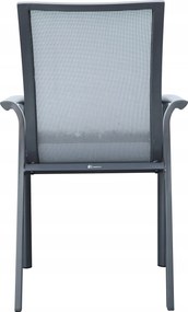 Krzesło ogrodowe aluminiowe beżowe 56x65x88 cm komfortowe wytrzymałe