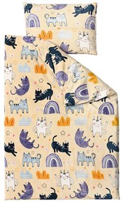 PrzytulneMieszkanie.pl PrzytulneMieszkanie.pl PrzytulneMieszkanie.pl Zestaw pościeli z mikropluszu PURRSLEEP beżowe + prześcieradło z mikropluszu SOFT 90x200 cm białe, pojedyncze łóżko