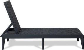 NUMANA leżak ogrodowy z tworzywa sztucznego, grafitowy