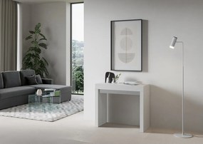 Konsola rozkładana 90x40/196 cm Roxell Small Frassino biała