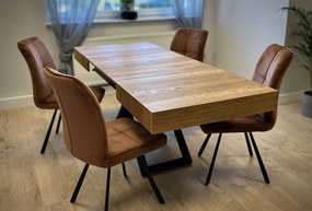 Ławostół podnoszony i rozkładany Sanna U, obłóg dębowy