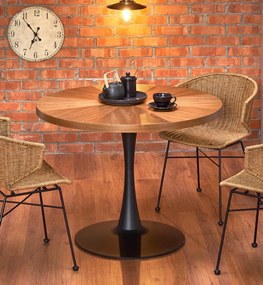 Nierozkładany stół na jednej nodze z okrągłym blatem Carmelo