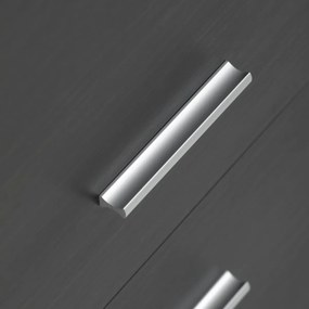 Biurko 3218 OAK, czarne i dębowe