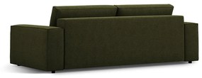 Ciemnozielona rozkładana sofa z materiału bouclé 247 cm Jodie – Micadoni Home