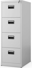 Metalowa szafka kartotekowa 46x62x132 cm Sara V4, szara