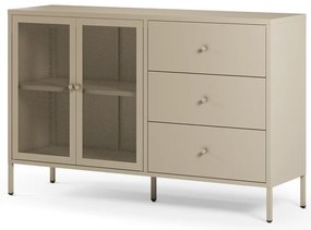 Kremowa metalowa komoda 140x90x40 cm Fayna – Marckeric