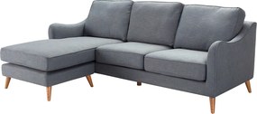 Sofa narożna Venuste denim blue/brown