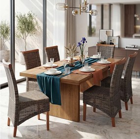 Krzesła do jadalni Sinio (zestaw 6 sztuk),  bez poduszek na siedzisko