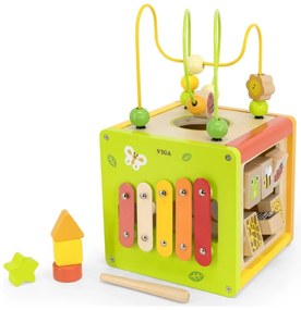 Viga drewniana kostka edukacyjna 5w1