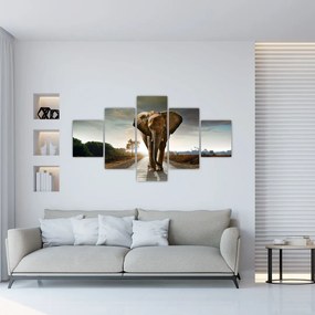 Obraz słonia (125x70 cm)