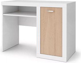 Biurko młodzieżowe Seal kolorowe do pokoju nastolatka z szufladą MDF 105 cm białe