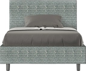 Łóżko bez stelaża tapicerowane 120x200 tkaniny Aragona 7 błękitny Adele