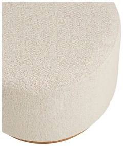 Beżowy puf z materiału bouclé Daisy – House Nordic