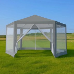 Pawilon ogrodowy, handlowy 2x2x2 m z moskitierą Gardiva N-GY, szary