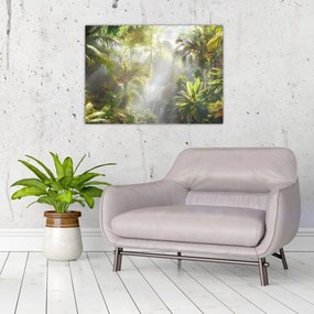 Obraz na szkle - Tropikalny las deszczowy (70x50 cm)