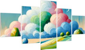 Obraz - Krajobraz z chmurą (125x70 cm)