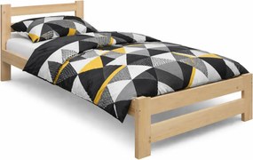 Jednoosobowe drewniane łóżko młodzieżowe 90x200 L5-S13