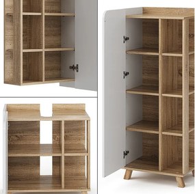 Zestaw mebli łazienkowych sonoma/biały 60x35x65 karen