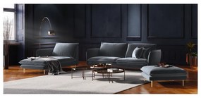 Szara aksamitna sofa Cosmopolitan Design Florence, 160 cm