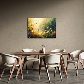 Obraz - Wiosenna łąka kwiatowa, malarstwo (70x50 cm)