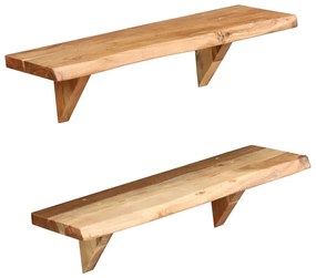Zestaw drewnianych półek ściennych - Lippi 2X