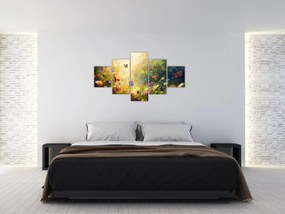 Obraz - Wiosenna łąka kwiatowa, malarstwo (125x70 cm)