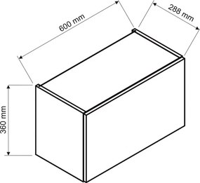 Szafka pod okap 60 cm dąb artisan + czarny Elodos 3X