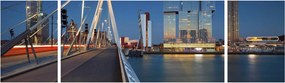 Obraz - Zmierzch w Rotterdamie, Holandia (170x50 cm)